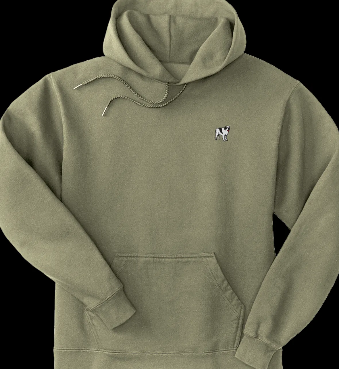 French Terry Fleece Embroidered Hoodie-Big Dogs New