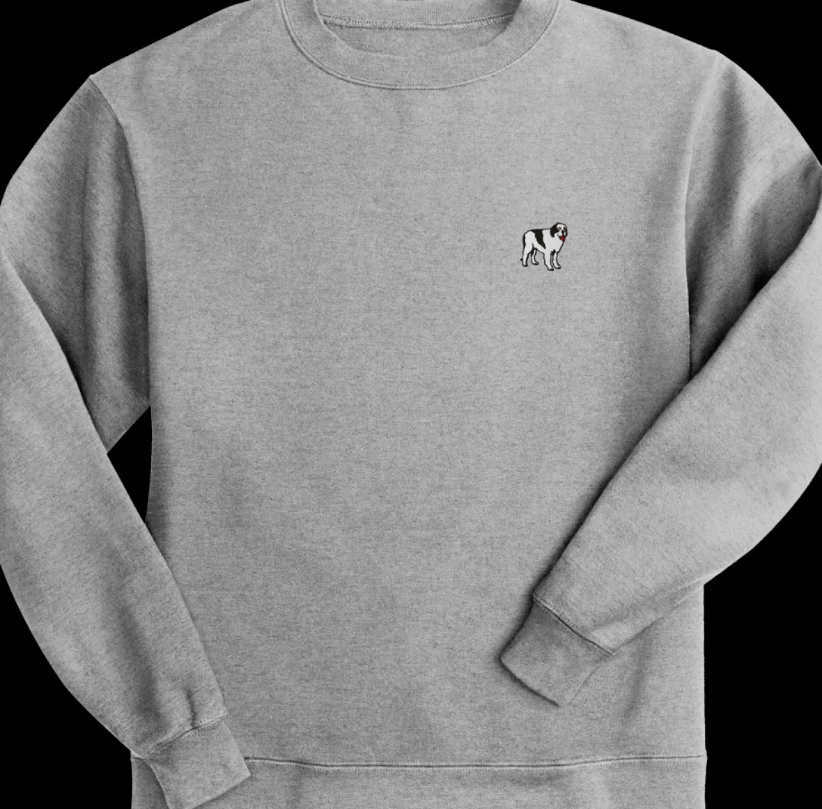 French Terry Fleece Embroidered Crew-Big Dogs New